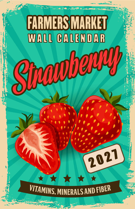 2027 Wall Oversized Art Poster Calendar Spiral-bound - Farmer Market v2