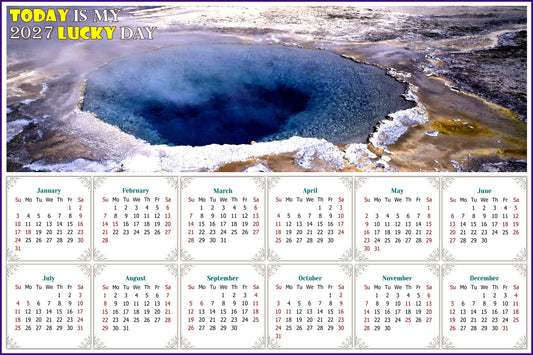 2027 Magnetic Calendar - Calendar Magnets - Today is my Lucky Day - Edition #39