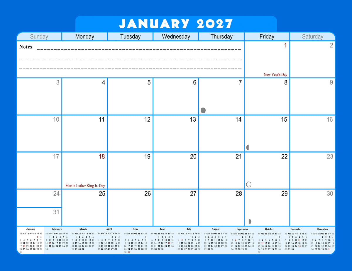 2026-2027 Magnetic/Desk Calendar - Desktop/Wall Calendar/Planner - (Edition #06)