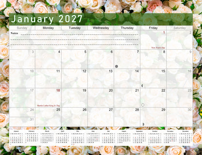 2026 - 2027 Student Calendar/Planner for 3-Ring Binder, Desk, or Wall - v023