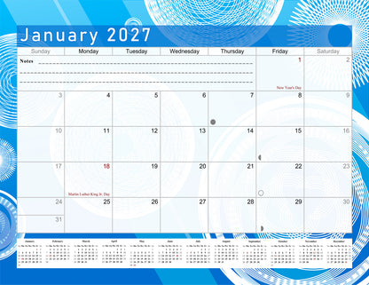 2026 - 2027 Student Calendar/Planner for 3-Ring Binder, Desk, or Wall - v002