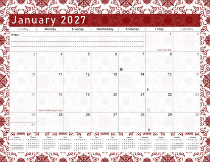 2027 Monthly Magnetic/Desk Calendar - 12 Months Desktop/Wall Calendar/Planner - (Edition #14)