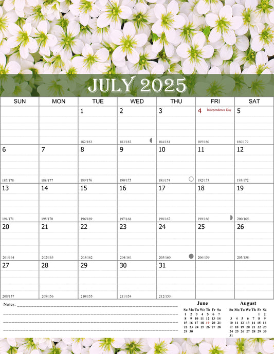 2025-2026 Wall Calendar Spiral-bound Twin-Wire Binding - 18 Months 8.5" x 11" 04