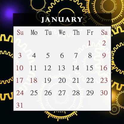 2027 CD-Style Desk Calendar 12 Months Calendar / Planner / Desk Calendar With CD Case Stand, Office Decor, Christmas Gifts (Edition #09)