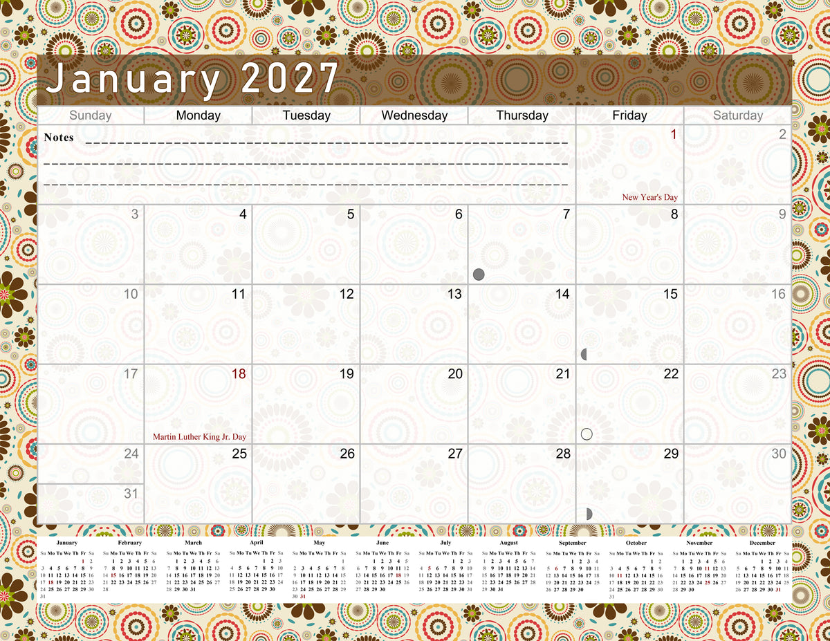 2026-2027 Magnetic/Desk Calendar - Desktop/Wall Calendar/Planner - (Edition #20)