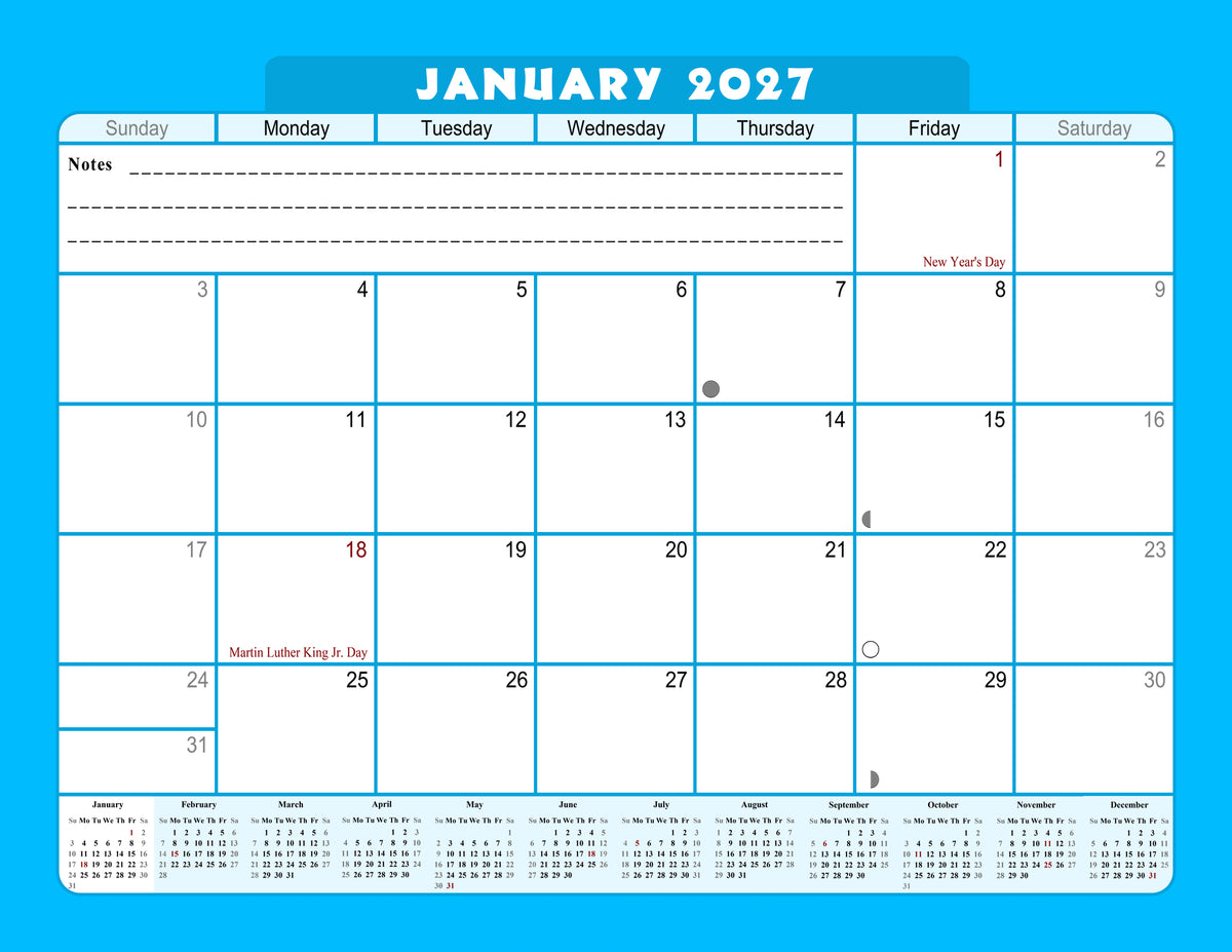2026-2027 Magnetic/Desk Calendar - Desktop/Wall Calendar/Planner - (Edition #07)