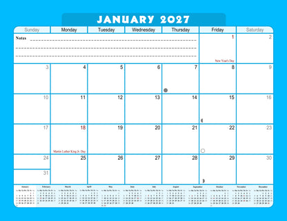 2026-2027 Magnetic/Desk Calendar - Desktop/Wall Calendar/Planner - (Edition #07)