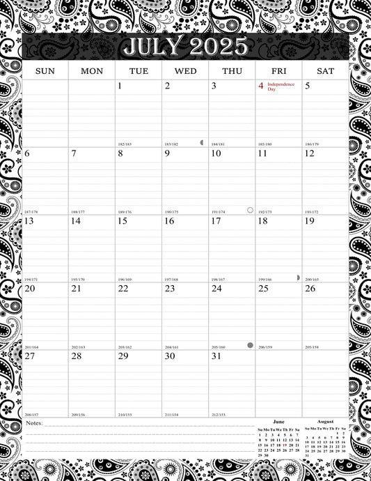 2025-2026 Wall Calendar Spiral-bound Twin-Wire Binding - 18 Months 8.5" x 11" 06