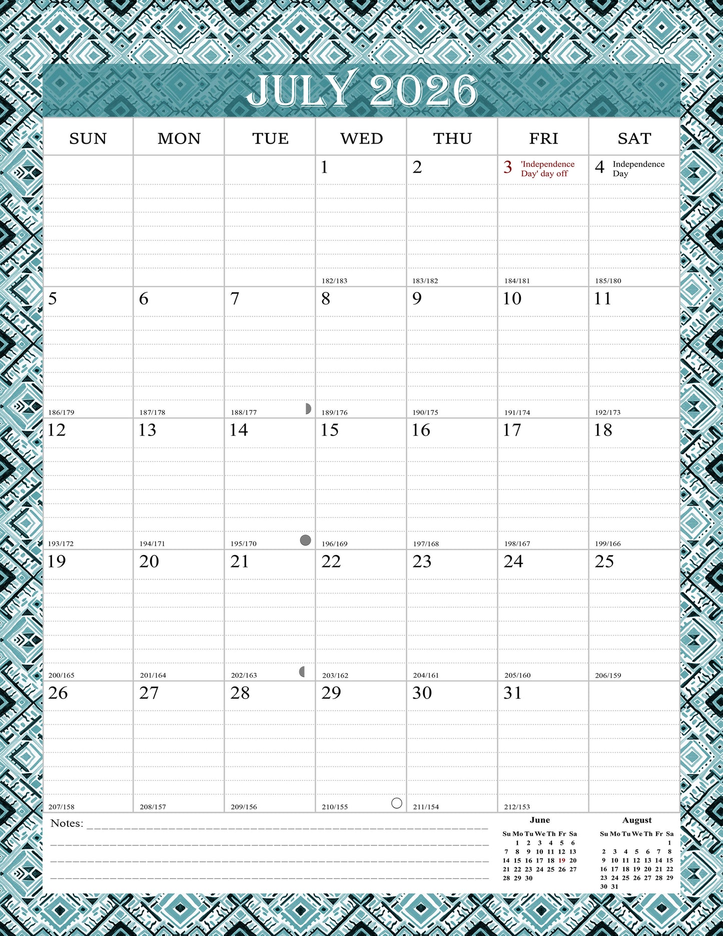 2026-2027 Wall Calendar Spiral-bound Twin-Wire Binding - 18 Months 8.5" x 11" 018