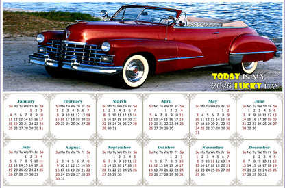 2026 Magnetic Calendar - Calendar Magnets - Today is my Lucky Day - Edition #44