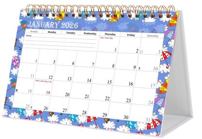 2025-2026 18 Months Standing Flip Desk Calendar Desktop Planner 014