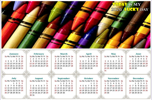 2026 Magnetic Calendar - Calendar Magnets - Today is my Lucky Day - Edition #42