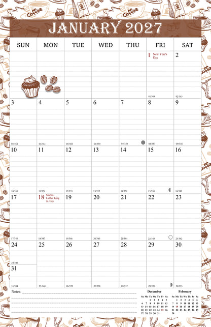 2027 Wall Calendar Spiral-Bound Twin-Wire Binding - 12 Months  10