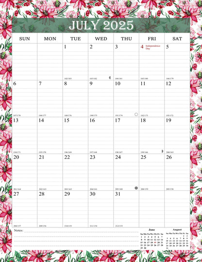 2025-2026 Wall Calendar Spiral-bound Twin-Wire Binding - 18 Months 8.5" x 11" 01