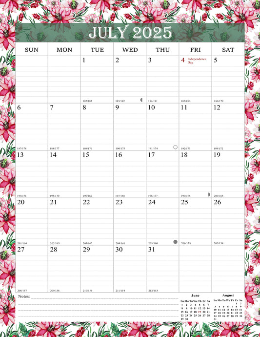 2025-2026 Wall Calendar Spiral-bound Twin-Wire Binding - 18 Months 8.5" x 11" 01