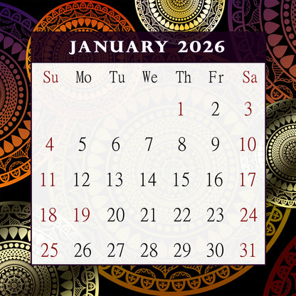 2026 CD-Style Desk Calendar 12 Months Calendar / Planner / Desk Calendar With CD Case Stand, Office Decor, Christmas Gifts (Edition #12)