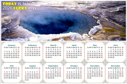 2025 Peel & Stick Calendar - Today is my Lucky Day - Removable, Repositionable - 039 (9"x 6")