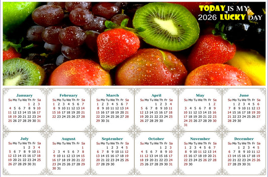 2026 Magnetic Calendar - Calendar Magnets - Today is my Lucky Day - Edition #40