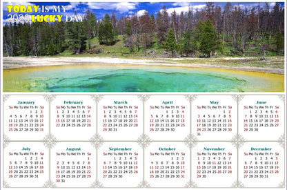 2026 Magnetic Calendar - Calendar Magnets - Today is my Lucky Day - Edition #29
