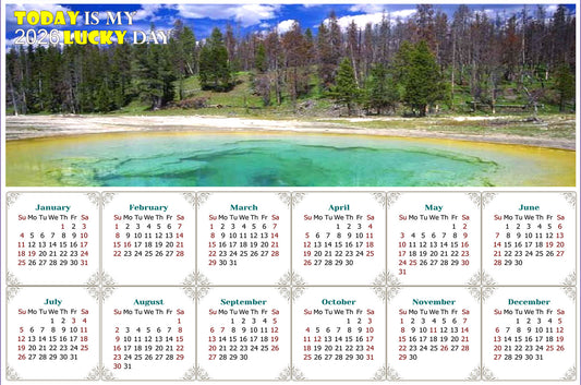 2026 Magnetic Calendar - Calendar Magnets - Today is my Lucky Day - Edition #29