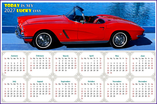 2027 Peel & Stick Calendar - Today is my Lucky Day - Removable, Repositionable - 048 (9"x 6")