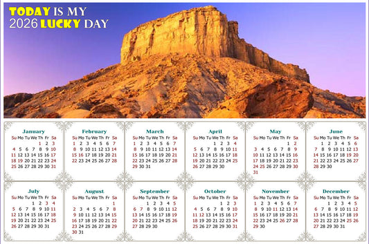 2026 Magnetic Calendar - Calendar Magnets - Today is my Lucky Day - Edition #28b