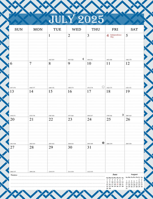 2025-2026 Wall Calendar Spiral-bound Twin-Wire Binding - 18 Months 8.5" x 11" 03
