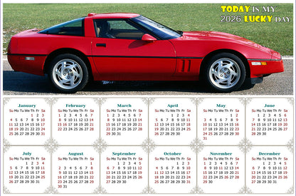 2026 Peel & Stick Calendar - Today is my Lucky Day - Removable, Repositionable - 046 (9"x 6")