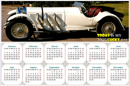 2026 Peel & Stick Calendar - Today is my Lucky Day - Removable, Repositionable - 050 (9"x 6")
