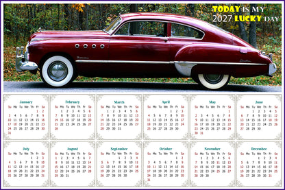 2027 Peel & Stick Calendar - Today is my Lucky Day - Removable, Repositionable - 047 (9"x 6")
