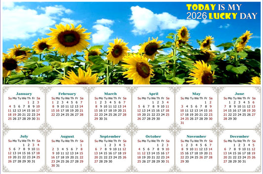 2026 Magnetic Calendar - Calendar Magnets - Today is my Lucky Day - Edition #34