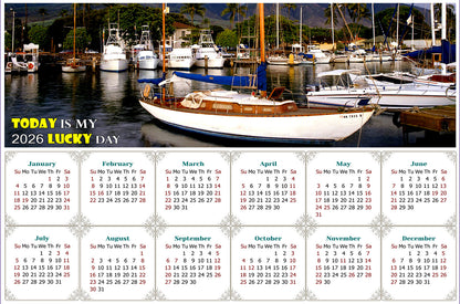 2026 Peel & Stick Calendar - Today is my Lucky Day - Removable, Repositionable - 049 (9"x 6")
