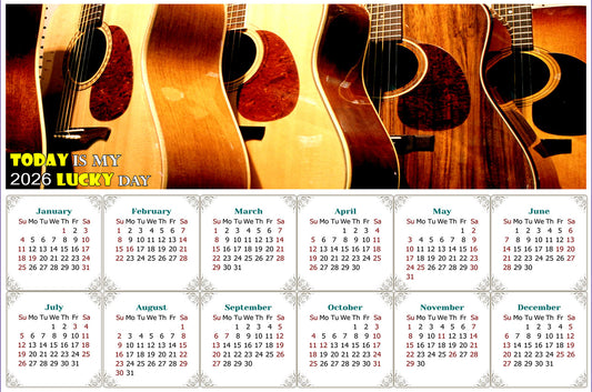 2026 Magnetic Calendar - Calendar Magnets - Today is my Lucky Day - Edition #43