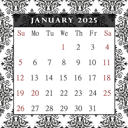 2025 CD-Style Desk Calendar 12 Months Calendar / Planner / Desk Calendar With CD Case Stand, Office Decor, Christmas Gifts (Edition #08)