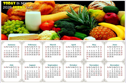 2026 Peel & Stick Calendar - Today is my Lucky Day - Removable, Repositionable - 041 (9"x 6")