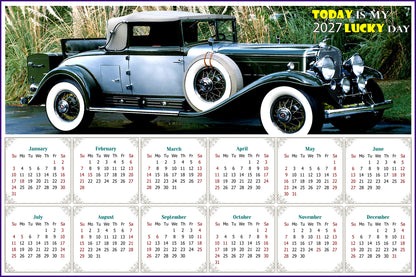 2027 Peel & Stick Calendar - Today is my Lucky Day - Removable, Repositionable - 045 (9"x 6")