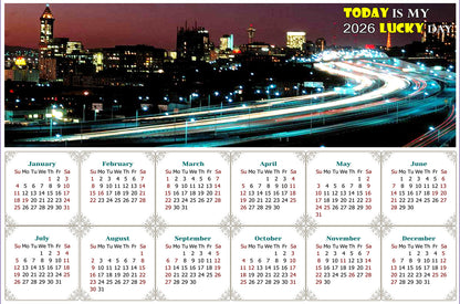 2026 Peel & Stick Calendar - Today is my Lucky Day - Removable, Repositionable - 051 (9"x 6")