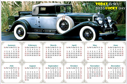 2026 Peel & Stick Calendar - Today is my Lucky Day - Removable, Repositionable - 045 (9"x 6")