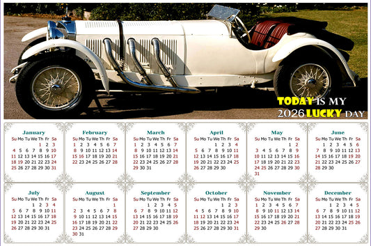 2026 Magnetic Calendar - Calendar Magnets - Today is my Lucky Day - Edition #50