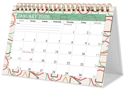 2025-2026 18 Months Standing Flip Desk Calendar Desktop Planner 011