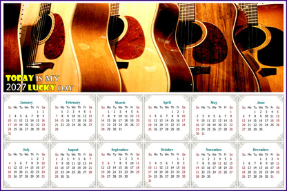 2027 Peel & Stick Calendar - Today is my Lucky Day - Removable, Repositionable - 043 (9"x 6")