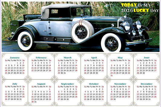 2026 Magnetic Calendar - Calendar Magnets - Today is my Lucky Day - Edition #45