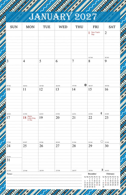 2027 Wall Calendar Spiral-Bound Twin-Wire Binding - 12 Months  11