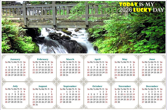 2026 Magnetic Calendar - Calendar Magnets - Today is My Lucky Day - Edition #14