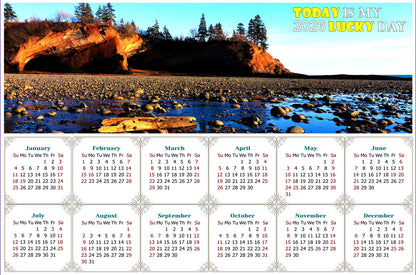 2026 Peel & Stick Calendar - Today is my Lucky Day - Removable - Shepholdy bay (9"x 6")