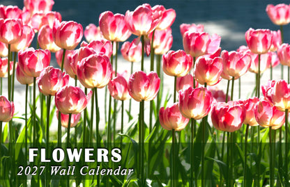 2027 Spiral-bound Wall Calendar (Flowers) - 12 Months Desktop/Wall Calendar/Planner