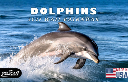2027 Spiral-bound Wall Calendar (Dolphins) - 12 Months Desktop/Wall Calendar/Planner