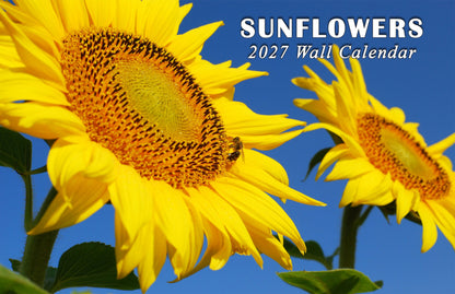 2027 Spiral-bound Wall Calendar (Sunflowers) - 12 Months Desktop/Wall Calendar/Planner