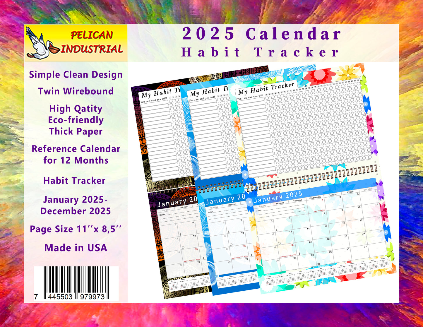2025 Monthly Desktop/Wall Calendar/Planner - Habit Tracker - (Edition #26)
