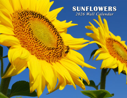 2026 Spiral-bound Wall Calendar (Sunflowers) - 12 Months Desktop/Wall Calendar/Planner